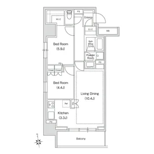 東京都品川区二葉4【マンション】の間取り