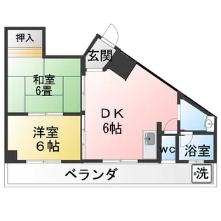 ミトモビル岳洋マンション【7階】の間取り