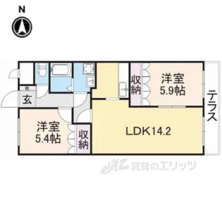 パインヒルズ1【1階】の間取り