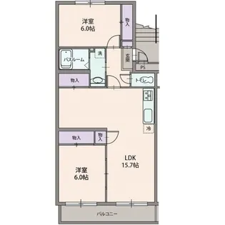 サンパークハイツ沼北 E【1階】の間取り