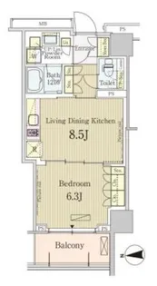 パークアクシス池田山【3階】の間取り