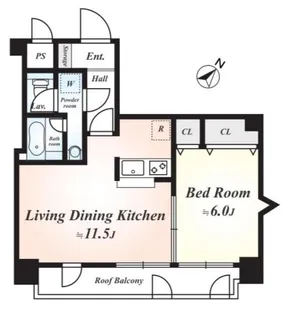スカイコート武蔵小杉【6階】の間取り