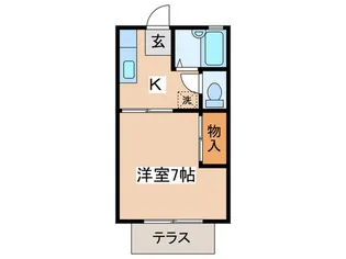 コ-ポジュダス【1階】の間取り
