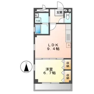 コンフォート錦【1階】の間取り
