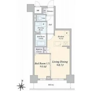 ジュノール札幌植物園【4階】の間取り
