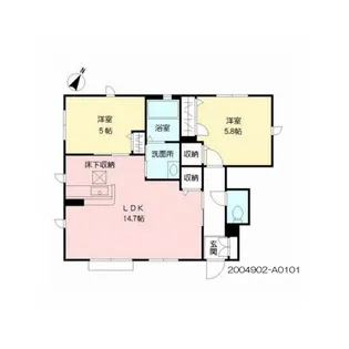 シャーメゾン須屋北【1階】の間取り