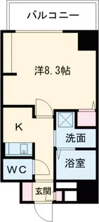 神明町西エヌエム・キャトフ・ヴァン【9階】の間取り
