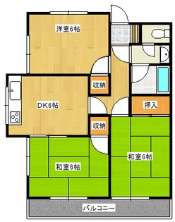 グリーンハイム II号棟【4階】の間取り