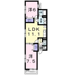 ハウス・ヴェール【3階】の間取り