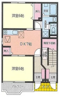 アンソレイユ【1階】の間取り