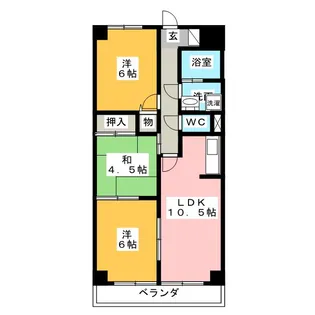 ヒルズ池場【3階】の間取り