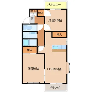 コーポすみれ【3階】の間取り