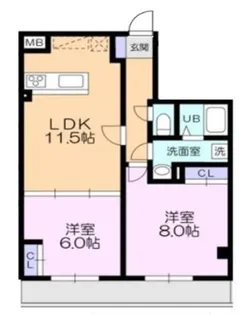 センターパーク柴又【5階】の間取り