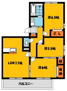メゾンドールA【2階】の間取り
