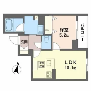 アヴニール上杉【1階】の間取り