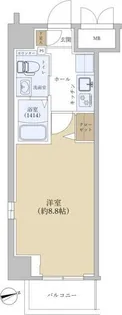 エステムプラザ名古屋・栄プレミアム【4階】の間取り