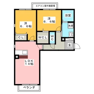 ブルーネル【1階】の間取り