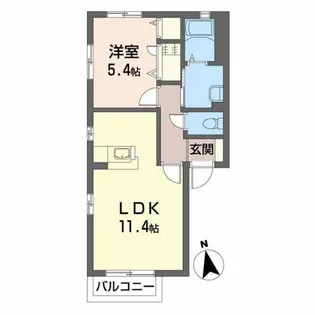 グロワ-ルA【2階】の間取り