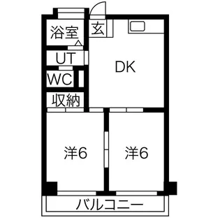堀米ハイツ【3階】の間取り