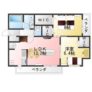 フルトワージュII【2階】の間取り