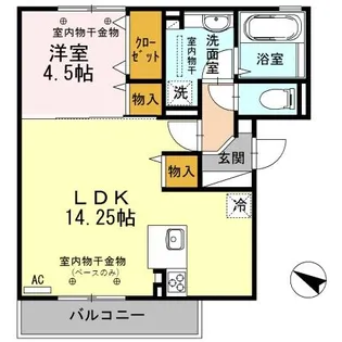 ヴィラ クレール B棟【2階】の間取り