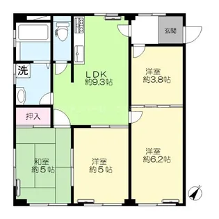 ハイム勝美B棟【3階】の間取り
