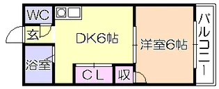 ファミリ-ハイツ津福B【1階】の間取り