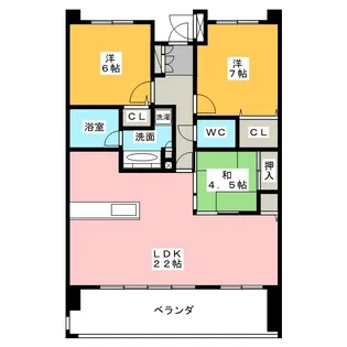 カルティア長久手EASTCOURT【3階】の間取り