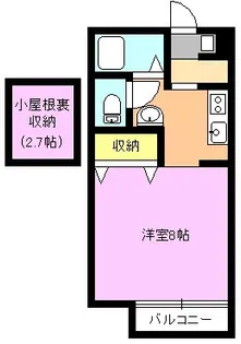カーザ・ペケーナB【2階】の間取り