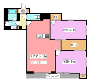 ディアコート西新井【1階】の間取り
