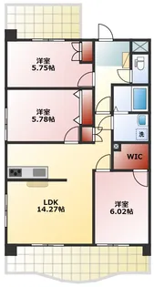 セレーザ鶴田【3階】の間取り
