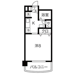 ヱビスヤパークサイド【8階】の間取り