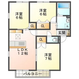 グランタイル高岡【1階】の間取り