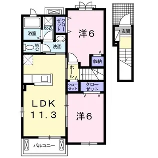 ベル メゾン ディデアル【2階】の間取り