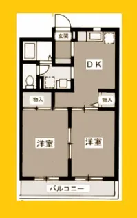 パルデンス綱島D棟【1階】の間取り