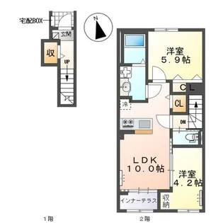 フェリーチェ瀬戸【2階】の間取り
