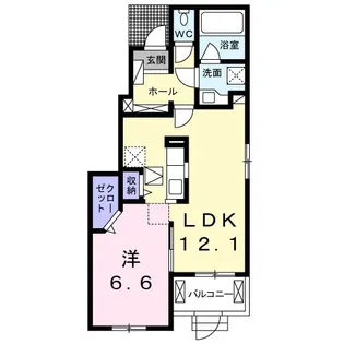 ヴァンクールIII【1階】の間取り