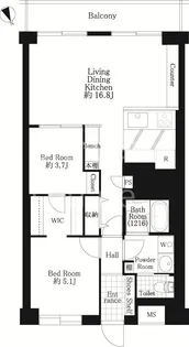 秀和恵比寿レジデンス【7階】の間取り