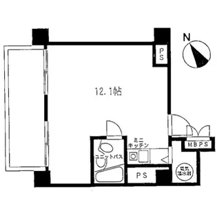 プレジデントハイツ五反田【9階】の間取り