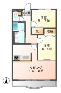 ハートフルマンション カンパーニュ【4階】の間取り