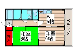 ア-バンハイツ梨本【1階】の間取り