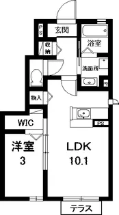 サンハイツ駈上【1階】の間取り