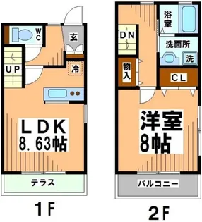 ヴィラ馬橋【1階】の間取り
