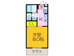楠葉ビュ-ハイツ【1階】の間取り