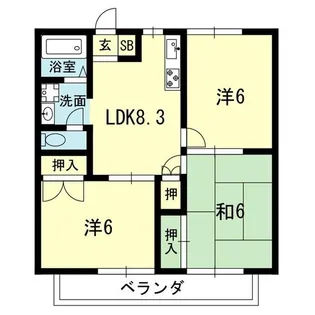エステートピア植木【1階】の間取り