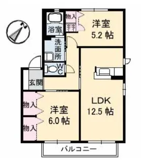 フレベールメゾン K棟【2階】の間取り