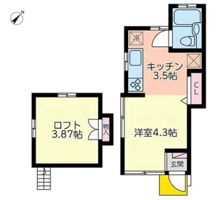 テラス・ブルー・リバー【1階】の間取り