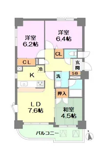 コリーヌアンソレイエ【2階】の間取り