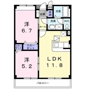 プラティーノ【1階】の間取り