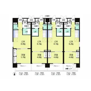 湘南辻堂駅前マンション【6階】の間取り